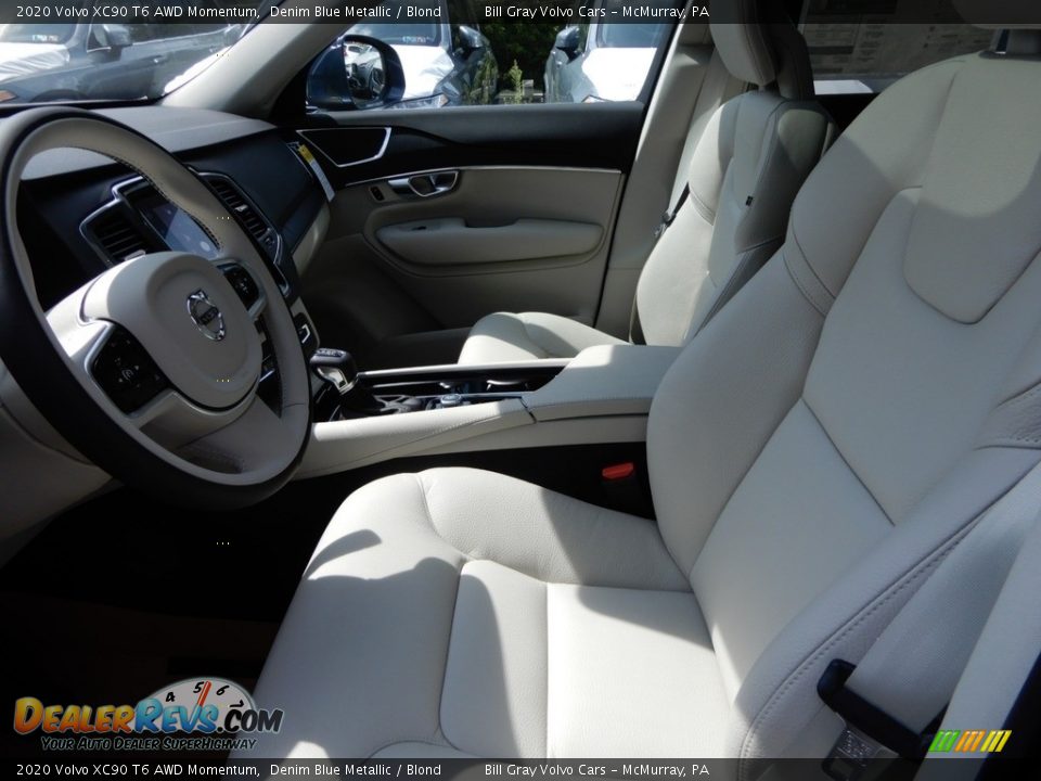 Blond Interior - 2020 Volvo XC90 T6 AWD Momentum Photo #7