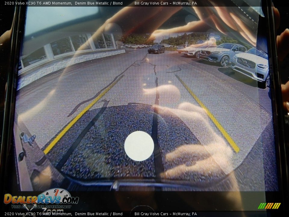 2020 Volvo XC90 T6 AWD Momentum Denim Blue Metallic / Blond Photo #14