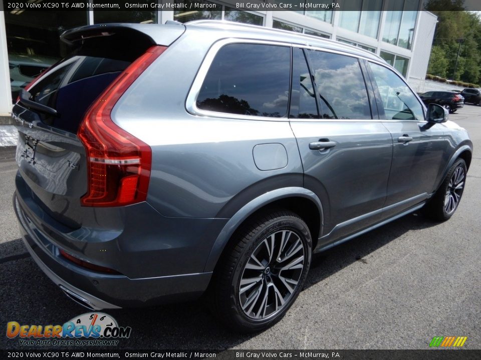 2020 Volvo XC90 T6 AWD Momentum Osmium Gray Metallic / Maroon Photo #2