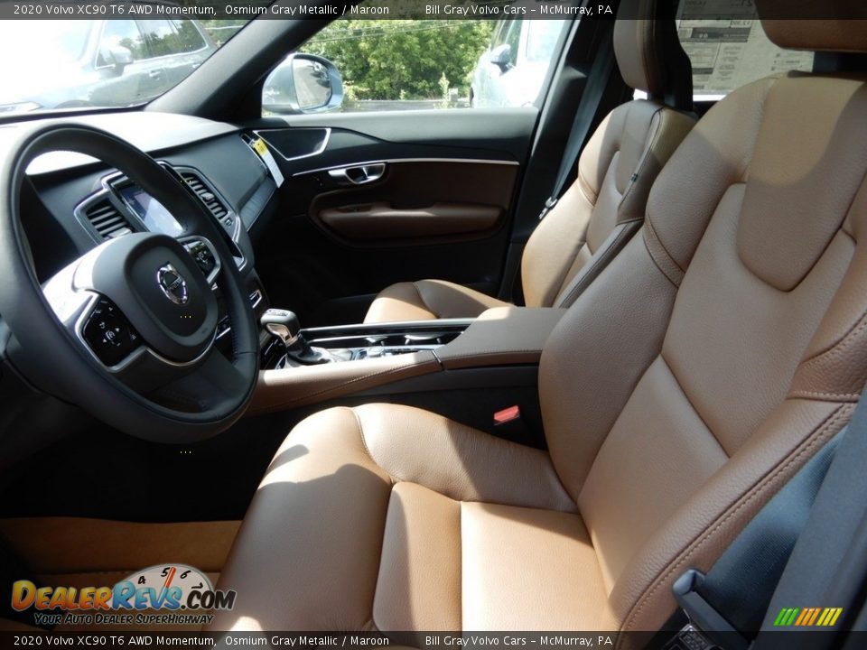 Maroon Interior - 2020 Volvo XC90 T6 AWD Momentum Photo #7