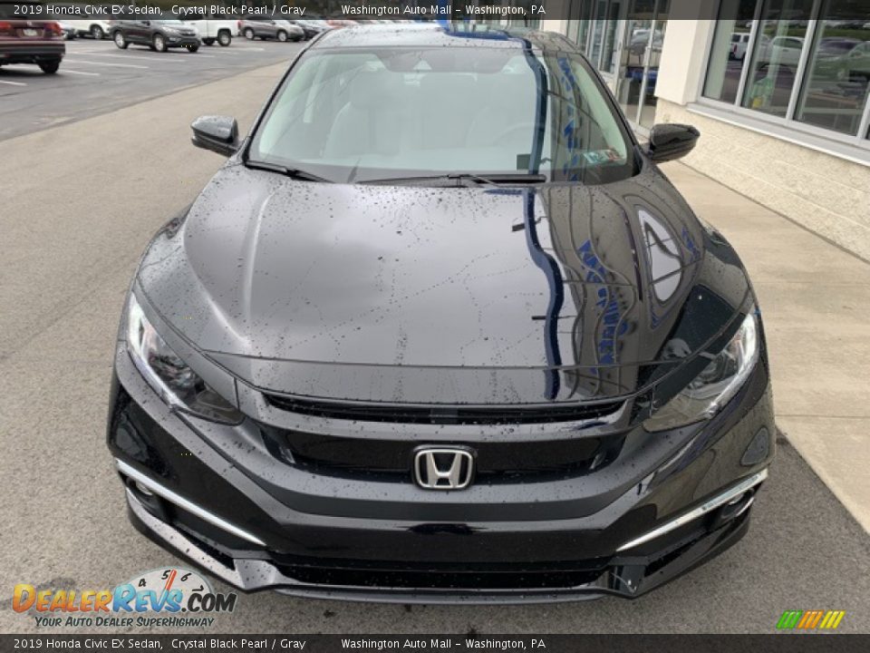 2019 Honda Civic EX Sedan Crystal Black Pearl / Gray Photo #3