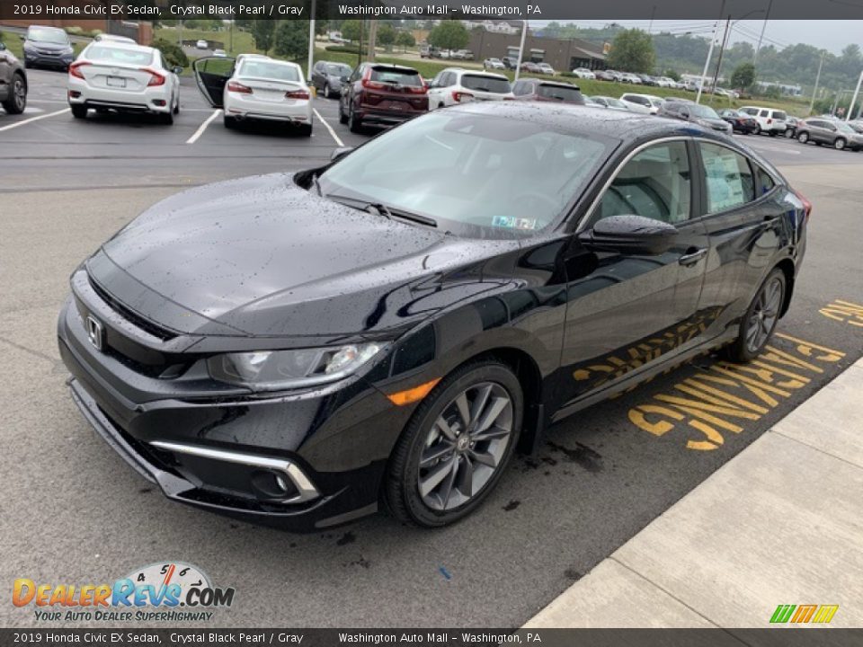 2019 Honda Civic EX Sedan Crystal Black Pearl / Gray Photo #4