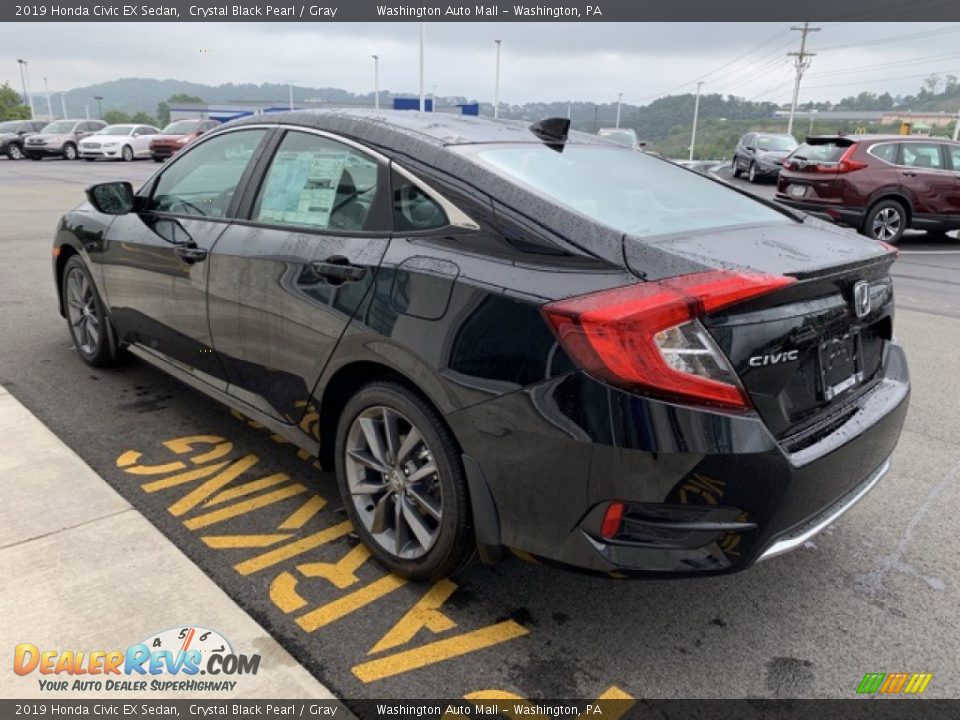 2019 Honda Civic EX Sedan Crystal Black Pearl / Gray Photo #5