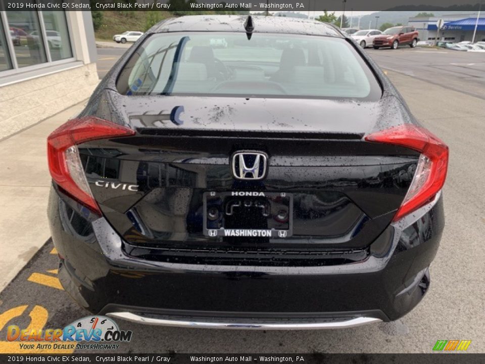 2019 Honda Civic EX Sedan Crystal Black Pearl / Gray Photo #6