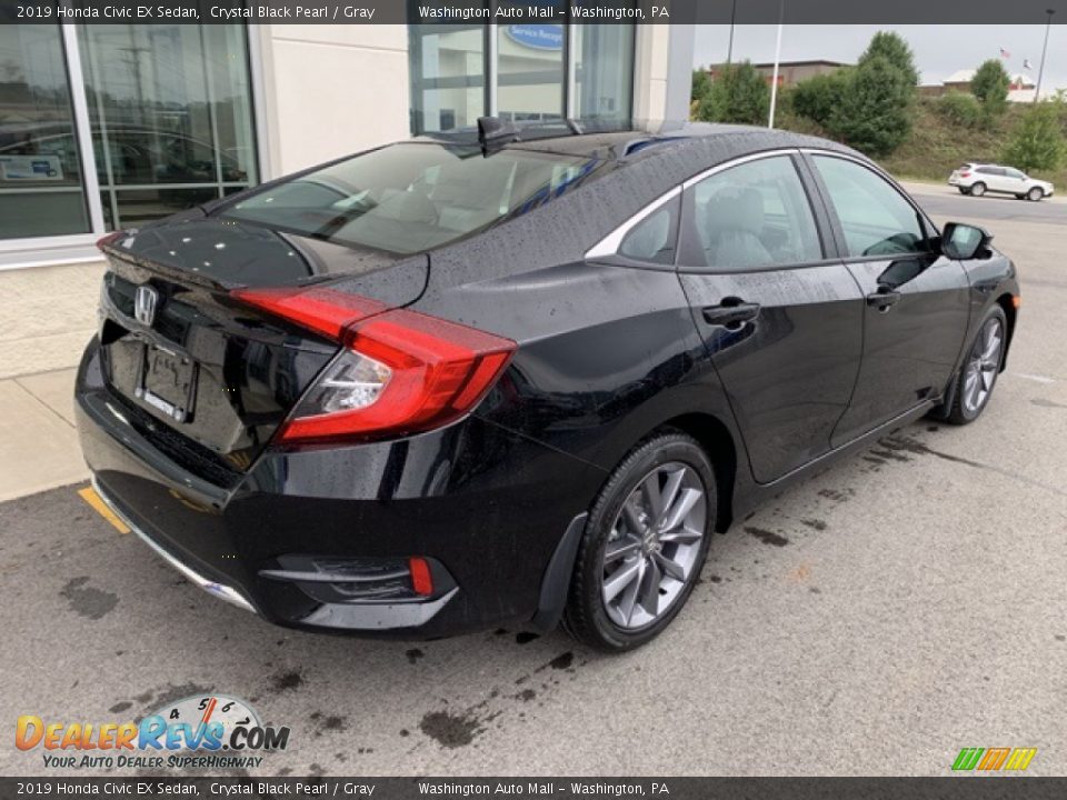 2019 Honda Civic EX Sedan Crystal Black Pearl / Gray Photo #7