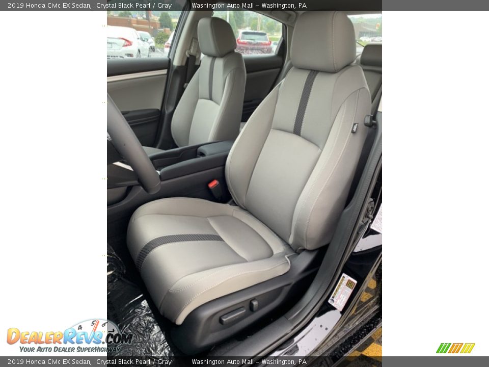 2019 Honda Civic EX Sedan Crystal Black Pearl / Gray Photo #12