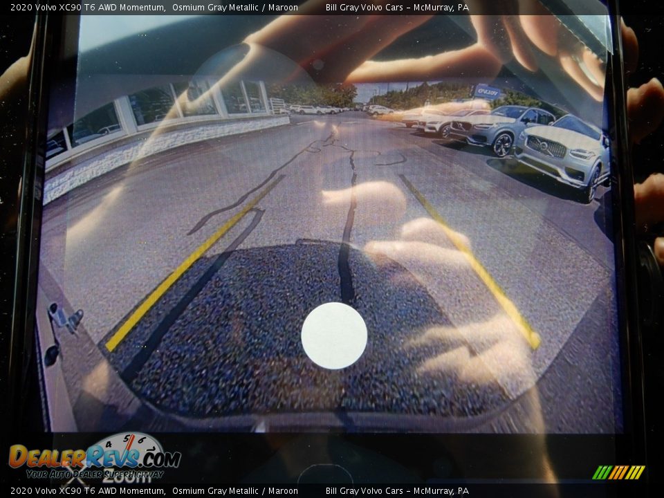 2020 Volvo XC90 T6 AWD Momentum Osmium Gray Metallic / Maroon Photo #14
