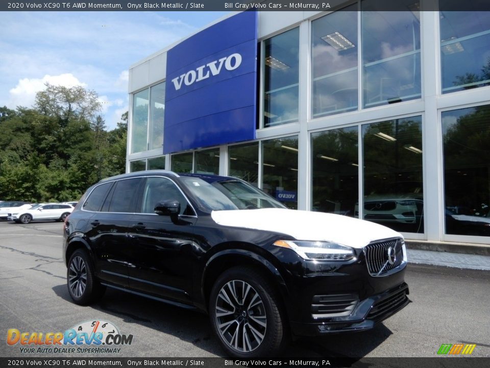 2020 Volvo XC90 T6 AWD Momentum Onyx Black Metallic / Slate Photo #1