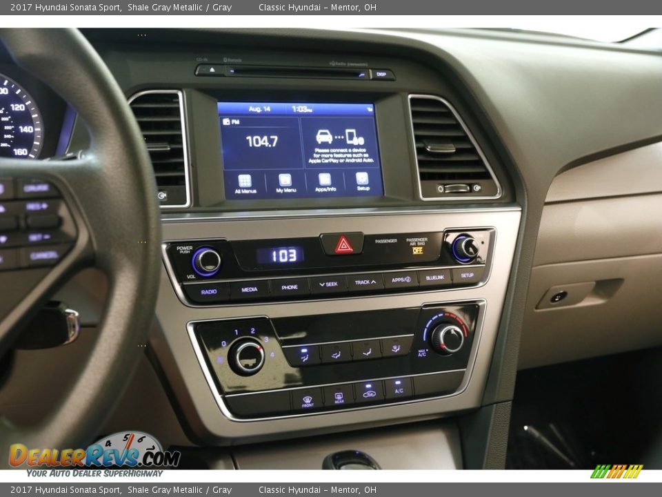 2017 Hyundai Sonata Sport Shale Gray Metallic / Gray Photo #9