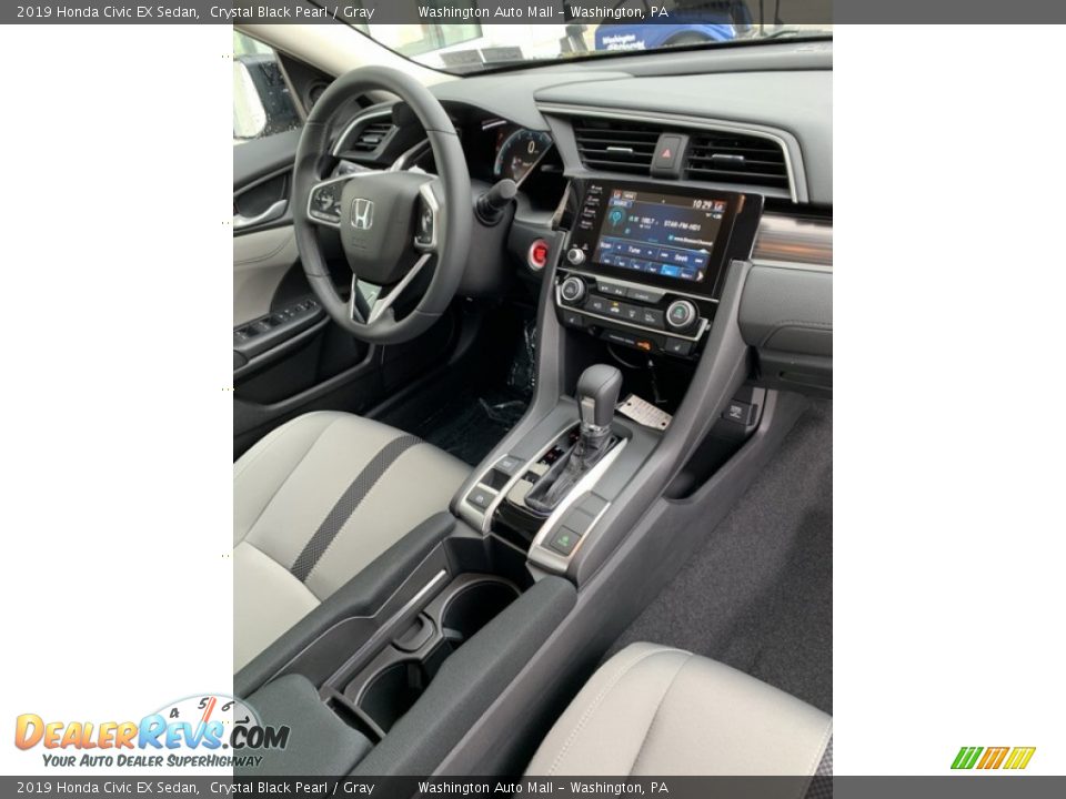 2019 Honda Civic EX Sedan Crystal Black Pearl / Gray Photo #25