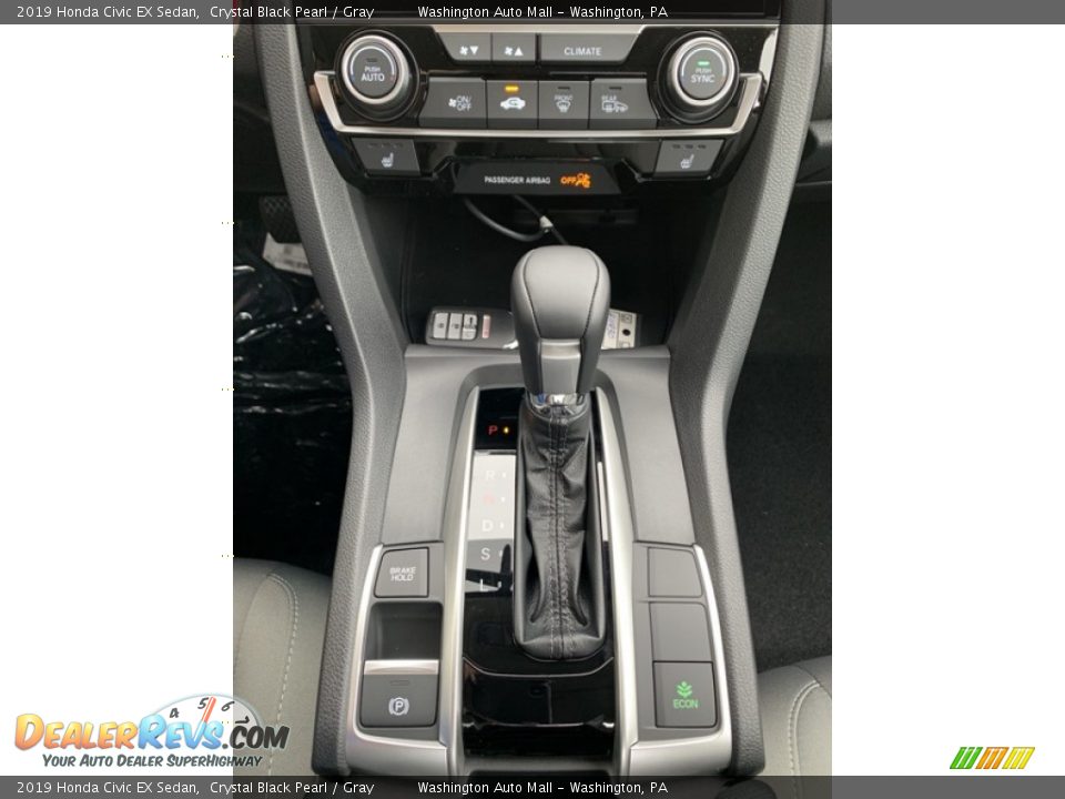 2019 Honda Civic EX Sedan Crystal Black Pearl / Gray Photo #31