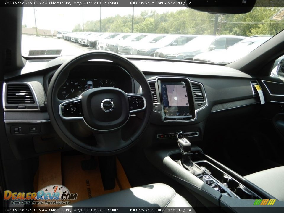 2020 Volvo XC90 T6 AWD Momentum Onyx Black Metallic / Slate Photo #9