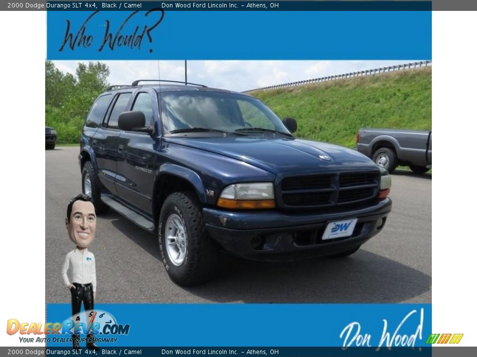 2000 Dodge Durango SLT 4x4 Black / Camel Photo #1