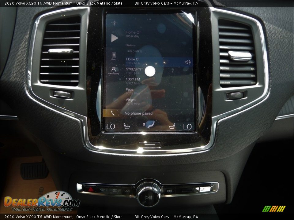 2020 Volvo XC90 T6 AWD Momentum Onyx Black Metallic / Slate Photo #15