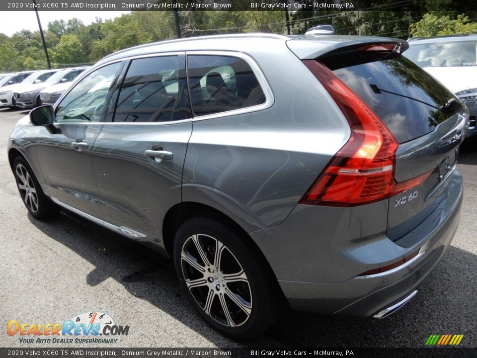 2020 Volvo XC60 T5 AWD Inscription Osmium Grey Metallic / Maroon Brown Photo #4