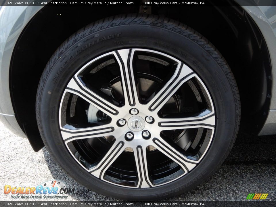 2020 Volvo XC60 T5 AWD Inscription Osmium Grey Metallic / Maroon Brown Photo #6