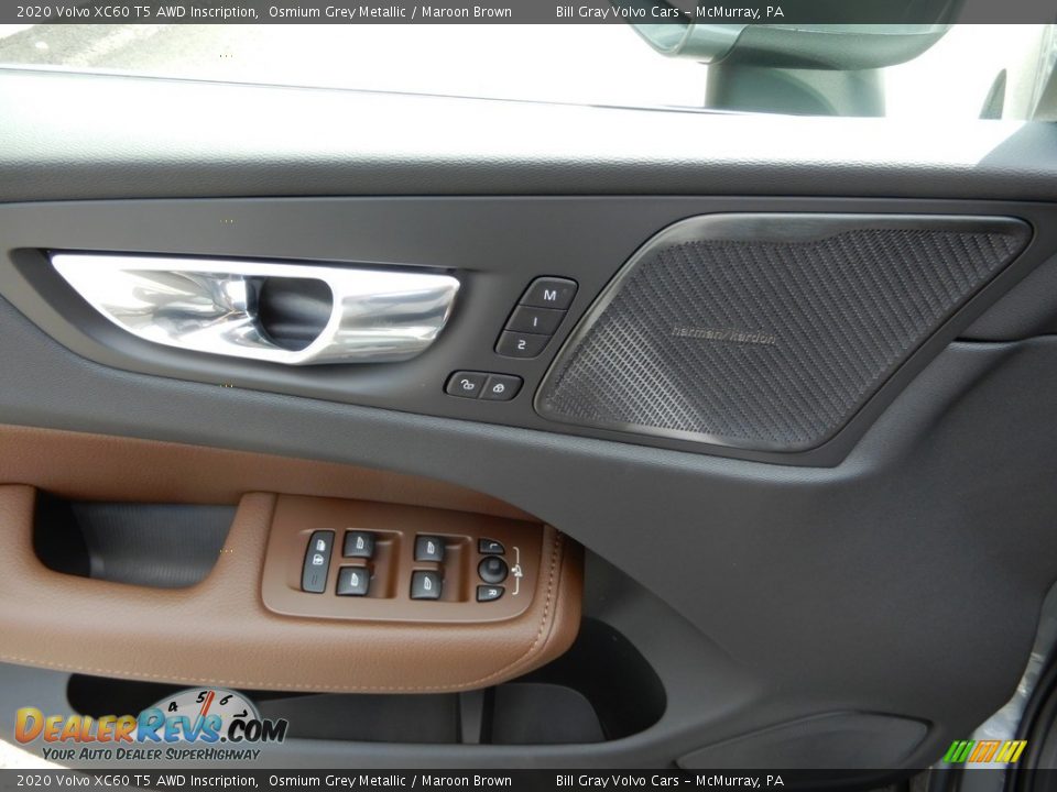 2020 Volvo XC60 T5 AWD Inscription Osmium Grey Metallic / Maroon Brown Photo #10