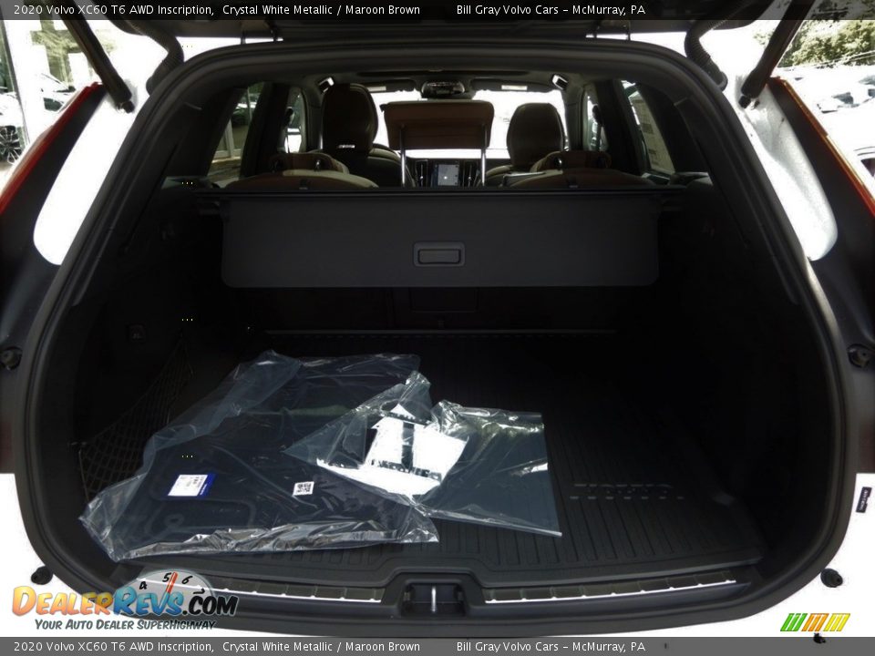 2020 Volvo XC60 T6 AWD Inscription Crystal White Metallic / Maroon Brown Photo #3