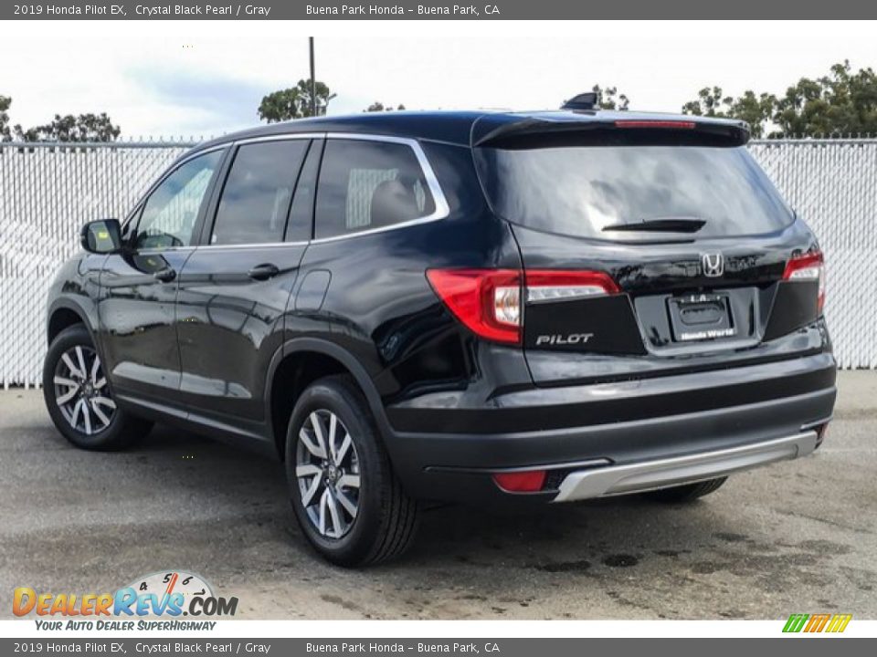 2019 Honda Pilot EX Crystal Black Pearl / Gray Photo #3