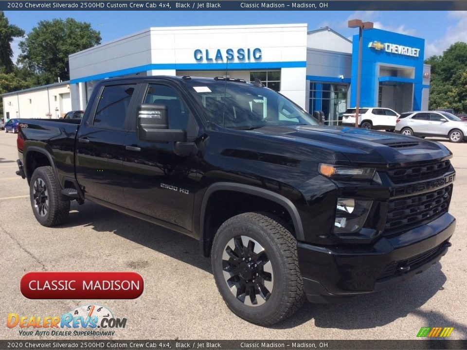 2020 Chevrolet Silverado 2500HD Custom Crew Cab 4x4 Black / Jet Black Photo #1