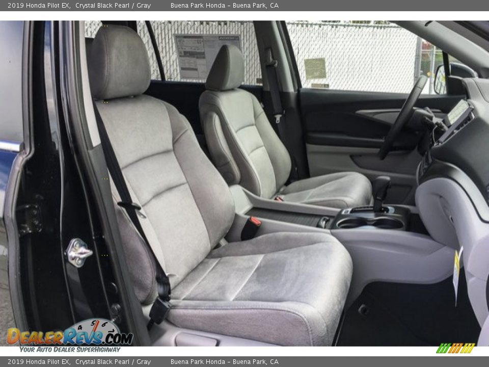 2019 Honda Pilot EX Crystal Black Pearl / Gray Photo #5