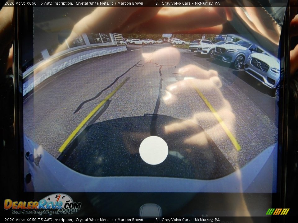 2020 Volvo XC60 T6 AWD Inscription Crystal White Metallic / Maroon Brown Photo #14