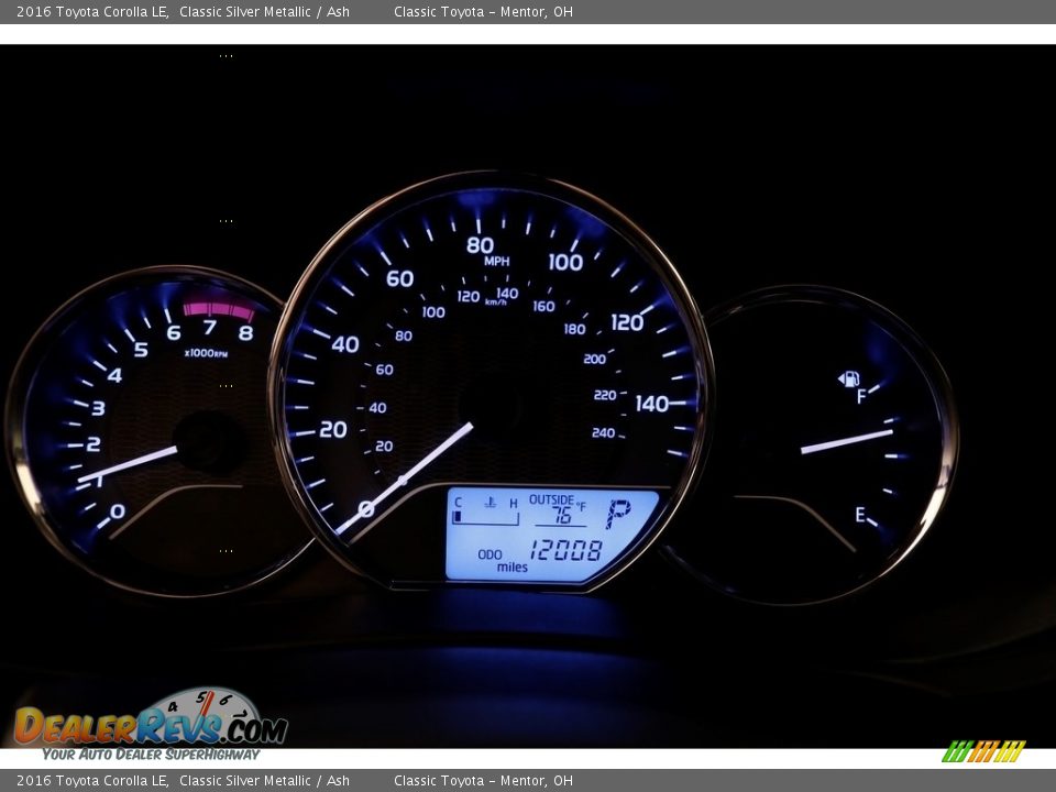 2016 Toyota Corolla LE Classic Silver Metallic / Ash Photo #7