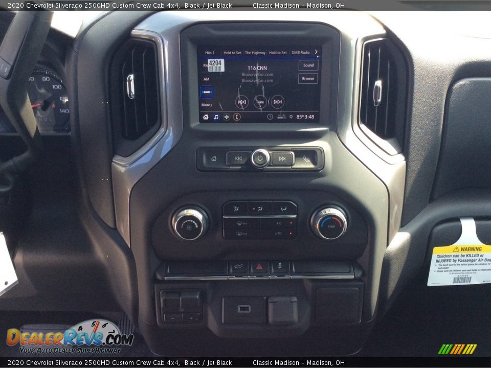 2020 Chevrolet Silverado 2500HD Custom Crew Cab 4x4 Black / Jet Black Photo #13