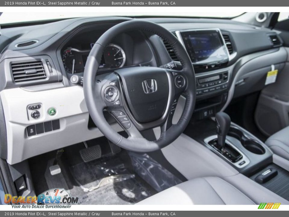 2019 Honda Pilot EX-L Steel Sapphire Metallic / Gray Photo #4