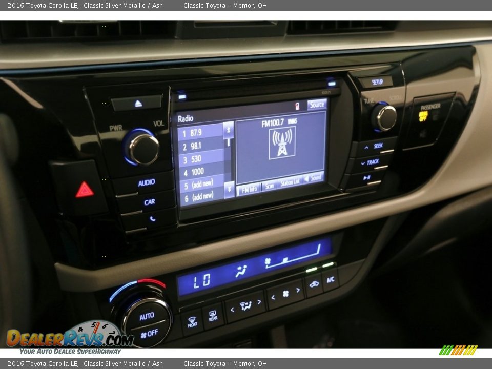 2016 Toyota Corolla LE Classic Silver Metallic / Ash Photo #9