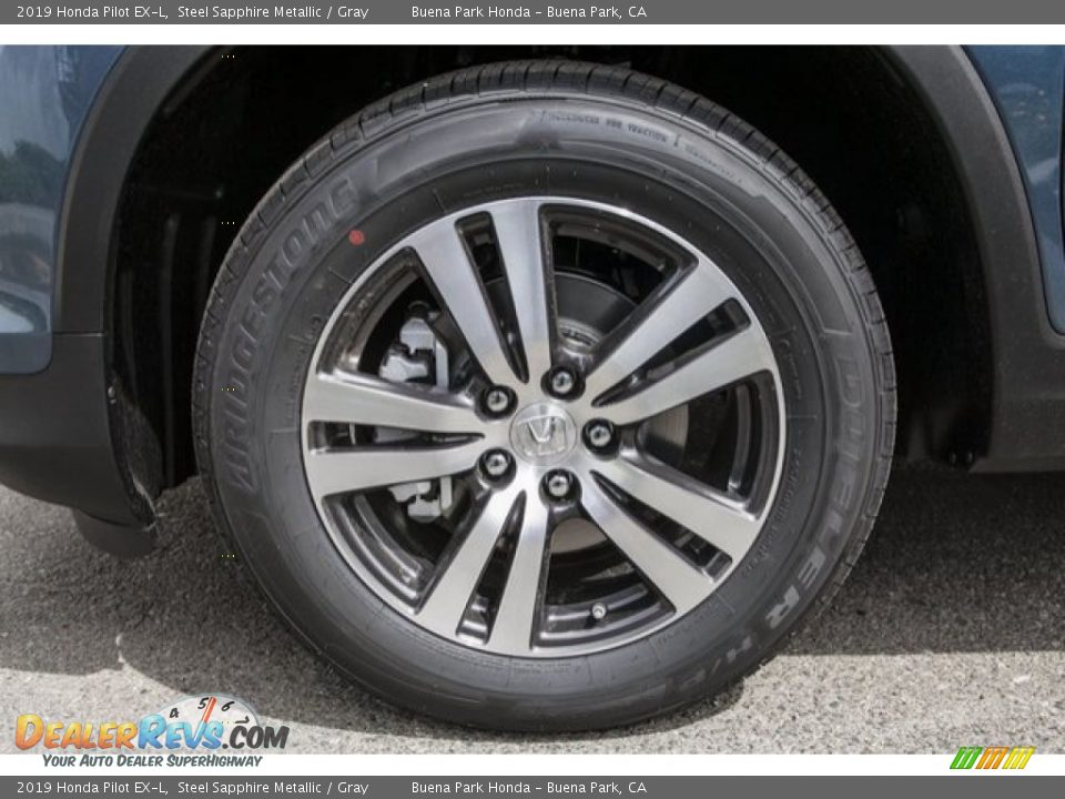 2019 Honda Pilot EX-L Steel Sapphire Metallic / Gray Photo #8