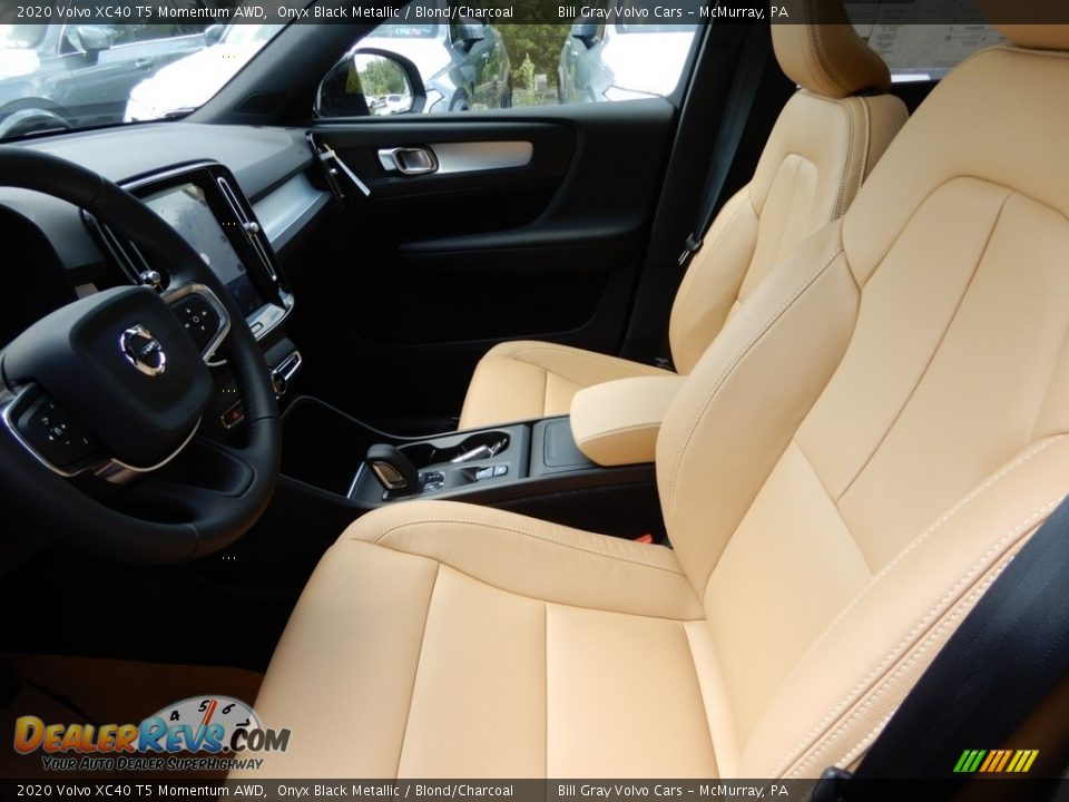 2020 Volvo XC40 T5 Momentum AWD Onyx Black Metallic / Blond/Charcoal Photo #7