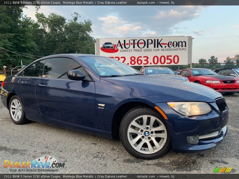 2011 BMW 3 Series 328i xDrive Coupe Montego Blue Metallic / Gray Dakota Leather Photo #1