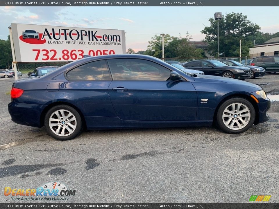 2011 BMW 3 Series 328i xDrive Coupe Montego Blue Metallic / Gray Dakota Leather Photo #2