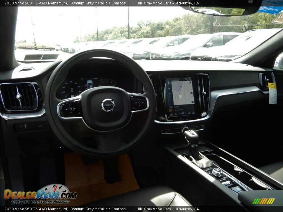 2020 Volvo S60 T6 AWD Momentum Osmium Gray Metallic / Charcoal Photo #9