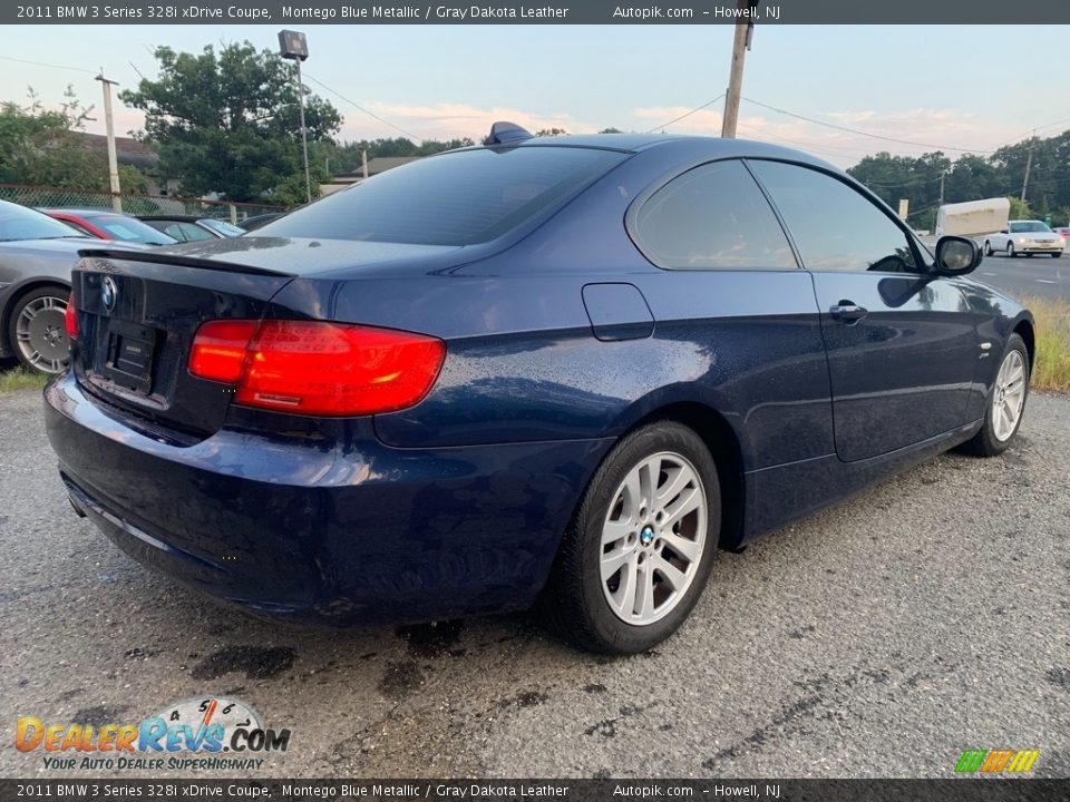 2011 BMW 3 Series 328i xDrive Coupe Montego Blue Metallic / Gray Dakota Leather Photo #3