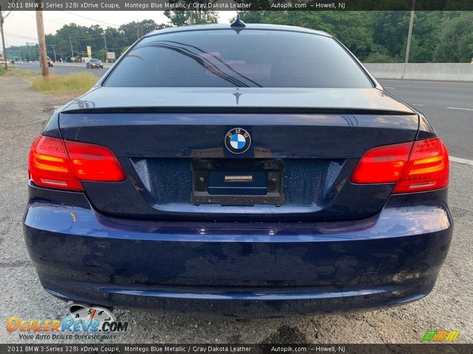 2011 BMW 3 Series 328i xDrive Coupe Montego Blue Metallic / Gray Dakota Leather Photo #4