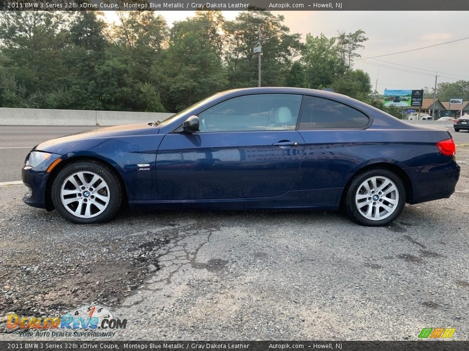 2011 BMW 3 Series 328i xDrive Coupe Montego Blue Metallic / Gray Dakota Leather Photo #6