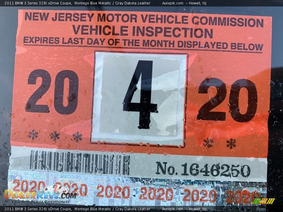 2011 BMW 3 Series 328i xDrive Coupe Montego Blue Metallic / Gray Dakota Leather Photo #9