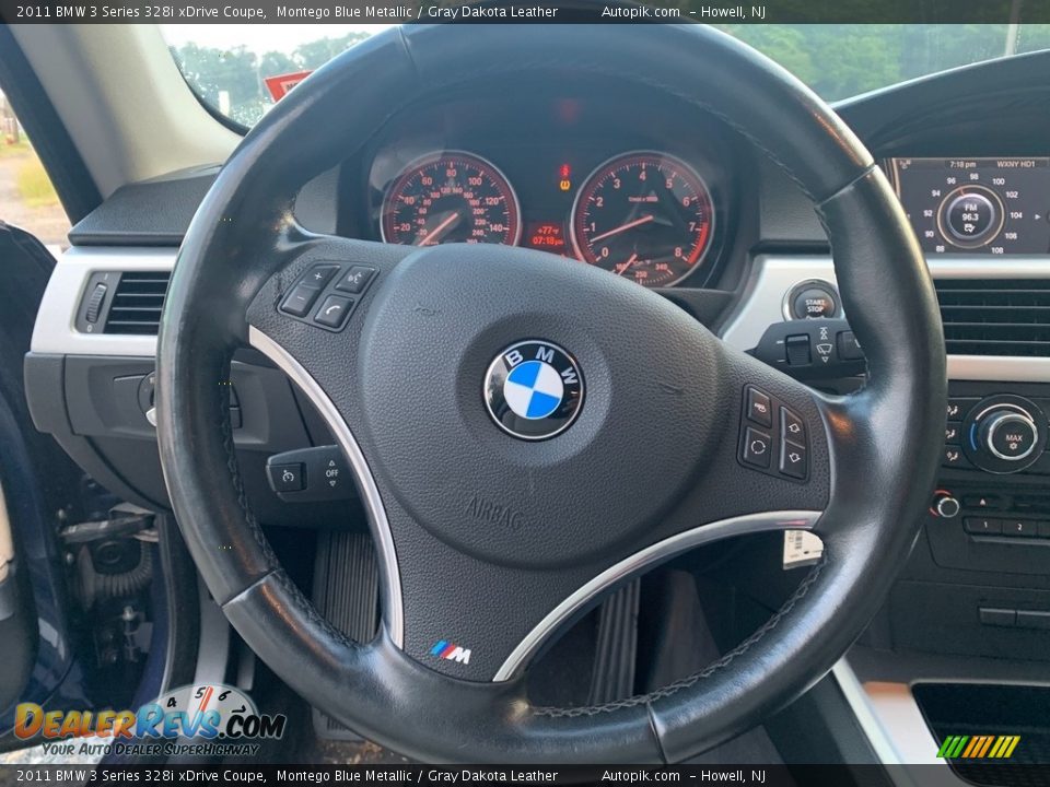 2011 BMW 3 Series 328i xDrive Coupe Montego Blue Metallic / Gray Dakota Leather Photo #16