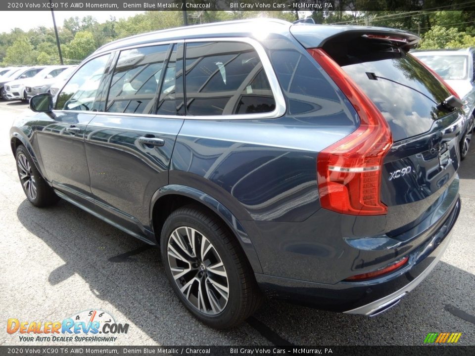 2020 Volvo XC90 T6 AWD Momentum Denim Blue Metallic / Charcoal Photo #4