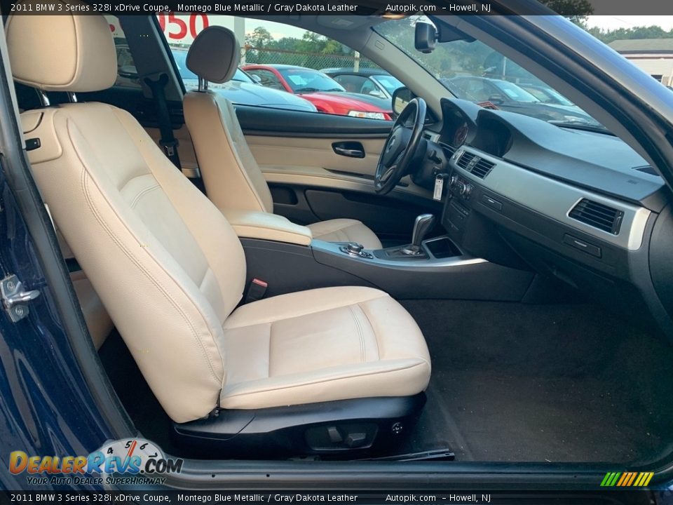 2011 BMW 3 Series 328i xDrive Coupe Montego Blue Metallic / Gray Dakota Leather Photo #17