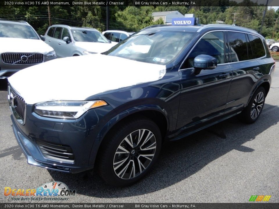 2020 Volvo XC90 T6 AWD Momentum Denim Blue Metallic / Charcoal Photo #5