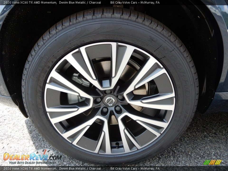 2020 Volvo XC90 T6 AWD Momentum Denim Blue Metallic / Charcoal Photo #6