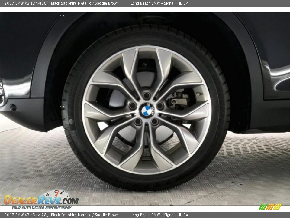 2017 BMW X3 sDrive28i Black Sapphire Metallic / Saddle Brown Photo #8