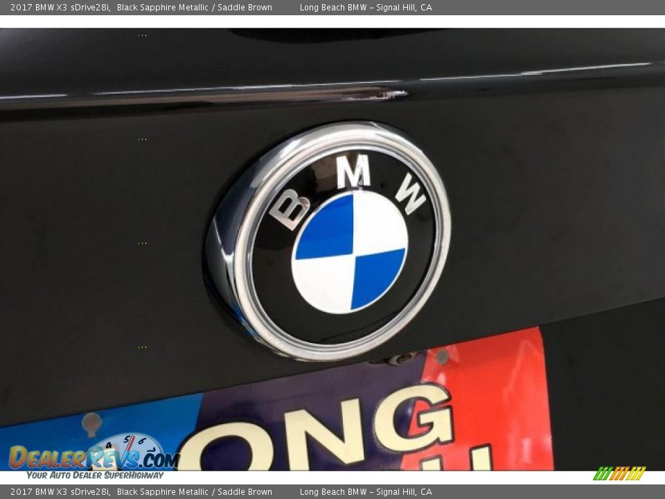 2017 BMW X3 sDrive28i Black Sapphire Metallic / Saddle Brown Photo #23