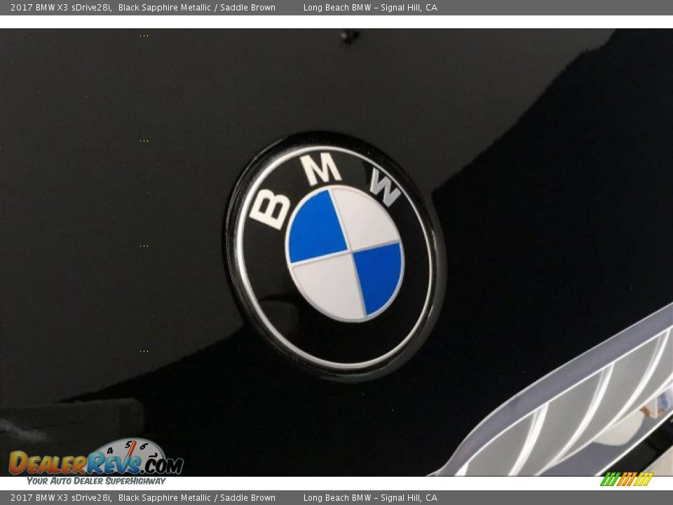 2017 BMW X3 sDrive28i Black Sapphire Metallic / Saddle Brown Photo #28