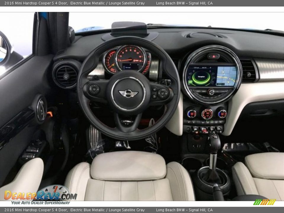 2016 Mini Hardtop Cooper S 4 Door Electric Blue Metallic / Lounge Satellite Gray Photo #4