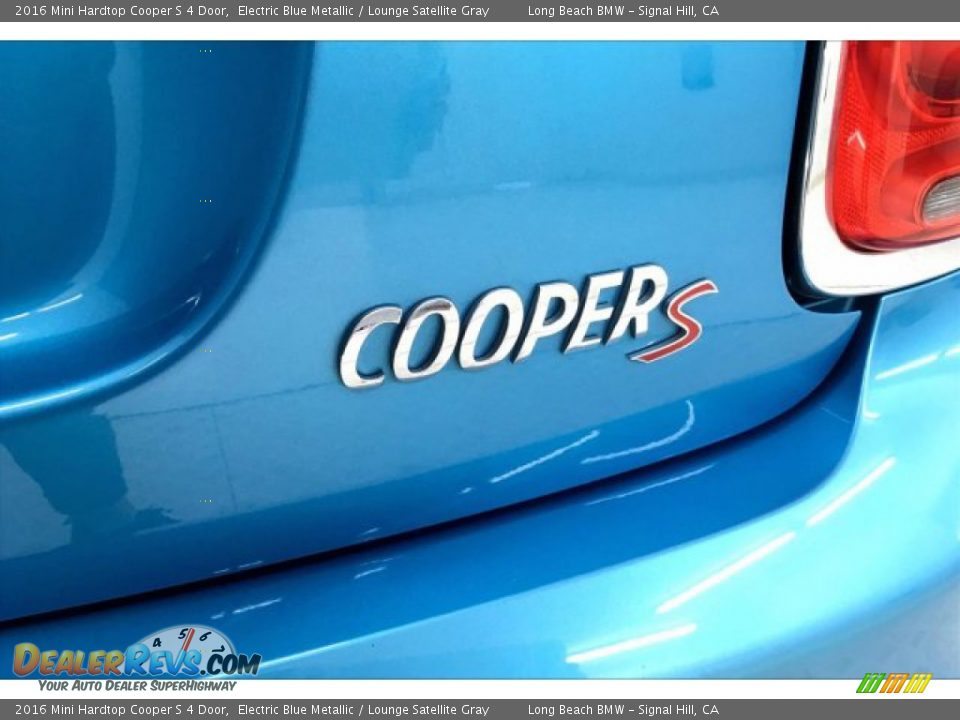2016 Mini Hardtop Cooper S 4 Door Electric Blue Metallic / Lounge Satellite Gray Photo #7