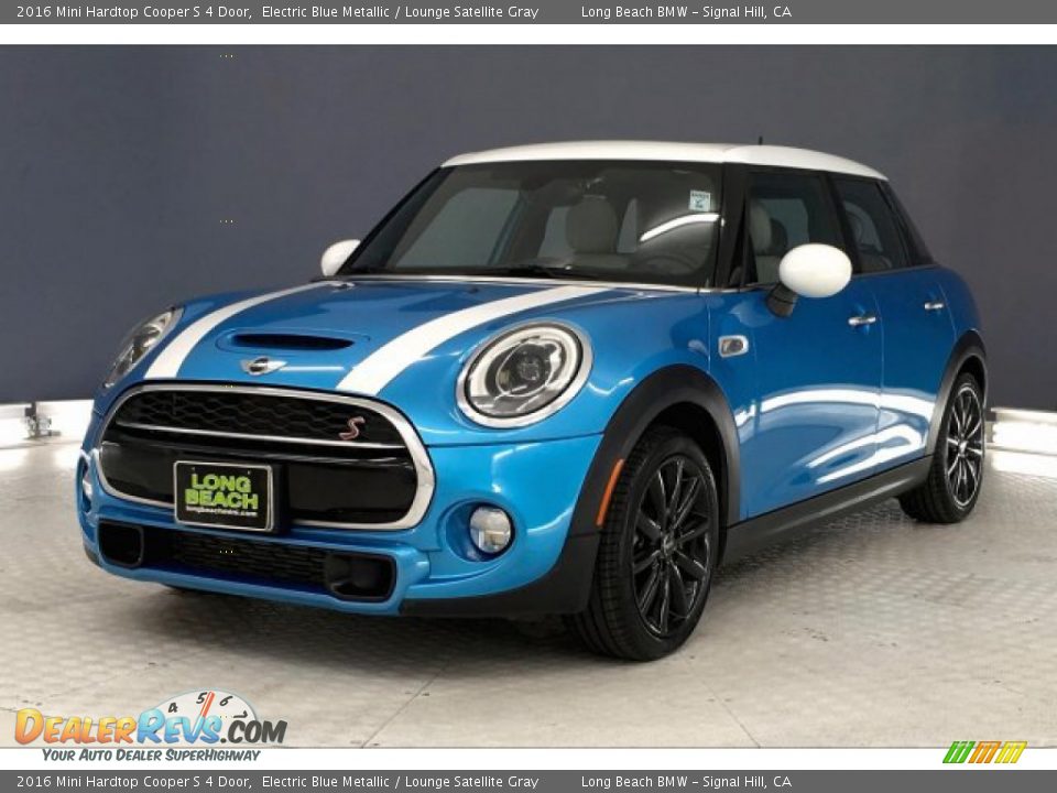 2016 Mini Hardtop Cooper S 4 Door Electric Blue Metallic / Lounge Satellite Gray Photo #12